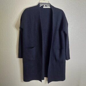 MERSEA HAMPTON WOOL/CASHMERE pocket DUSTER sz S in black